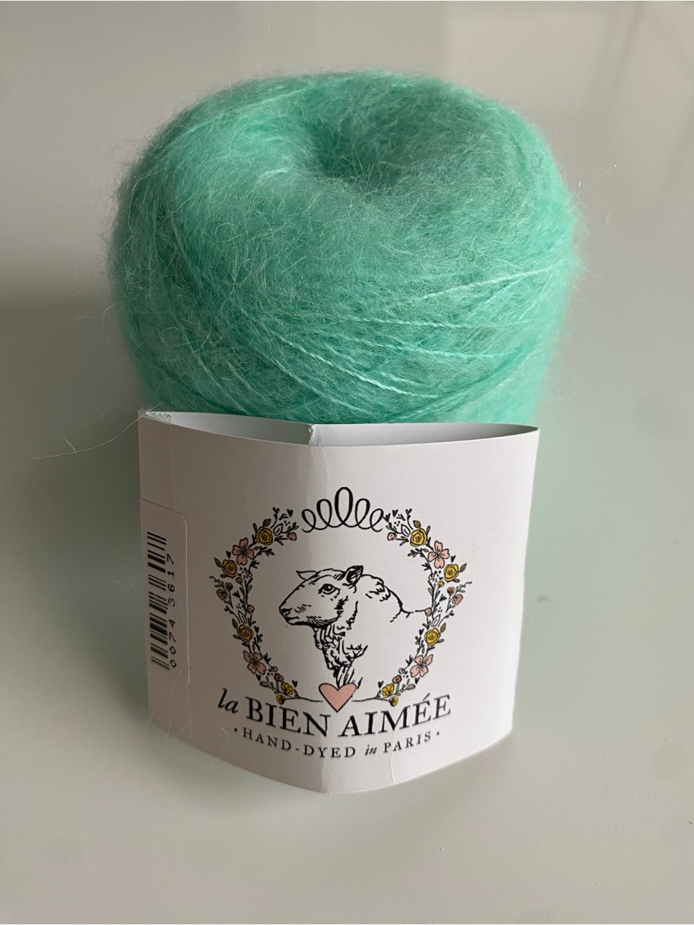 La Bien Aimée Hand-Dyed Baby Suri Silk Blend - Aqua
